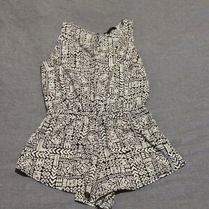 Geometric Print Romper